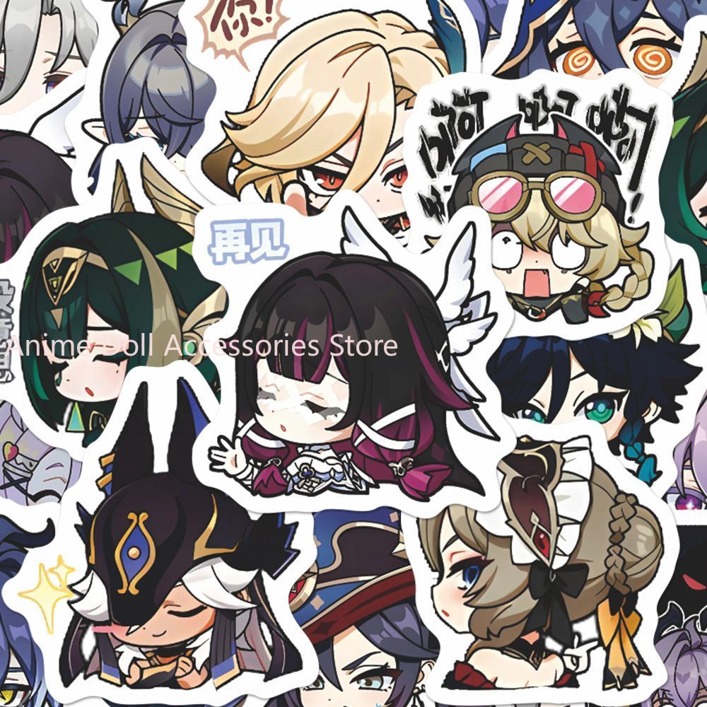 Laptop Accessories Aesthetic - 64PCS Genshin Impact Moon Maiden Anime