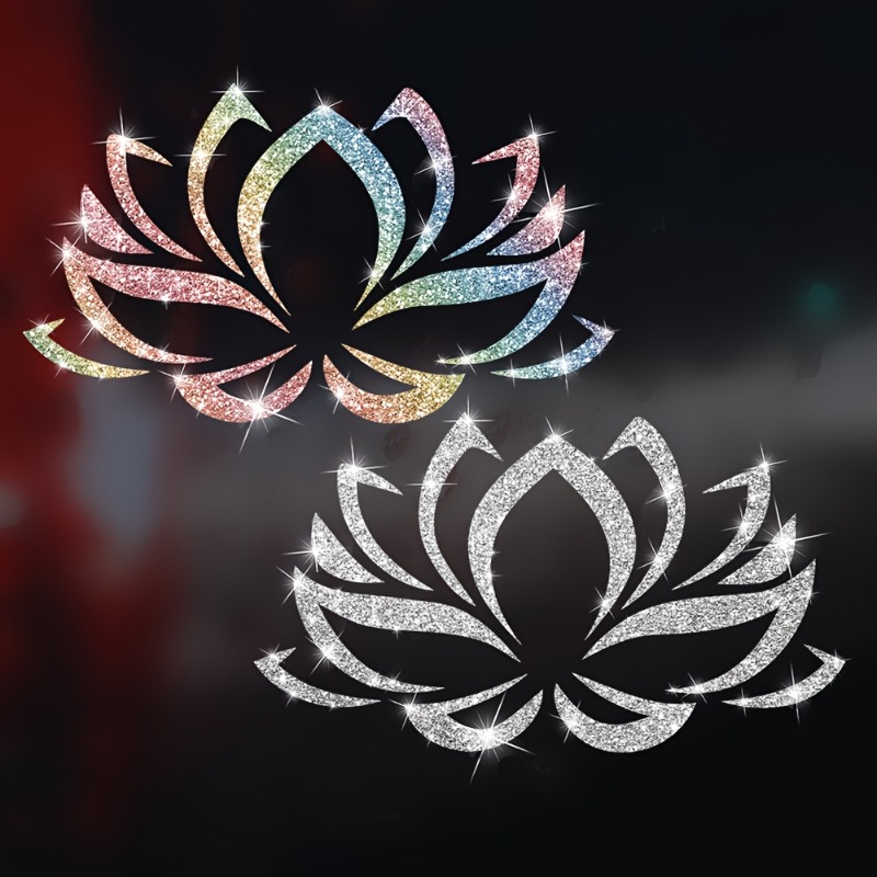Laptop Accessories Aesthetic - 1PC Imitation Diamond Glitter Lotus Pattern