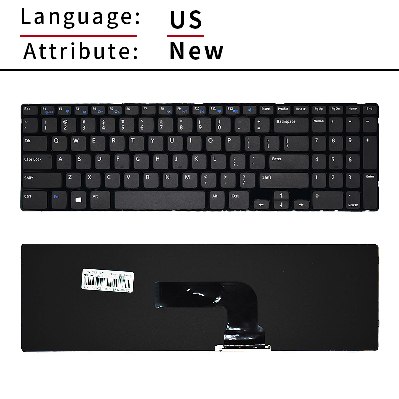 New US Russian Keyboard  For D - огляд і ціна Laptop Accessories Dell