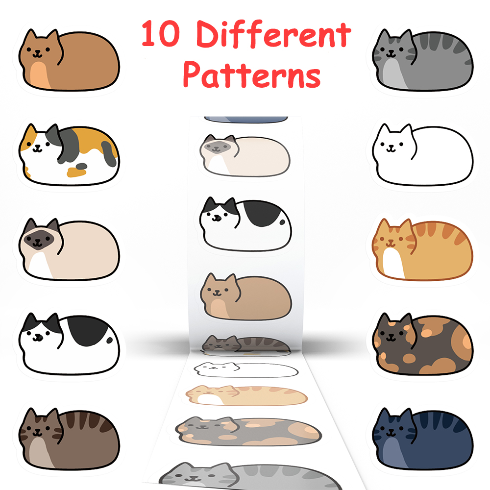 500pcs Cute Cat Sticker Cartoo - огляд і ціна Laptop Accessories Aesthetic