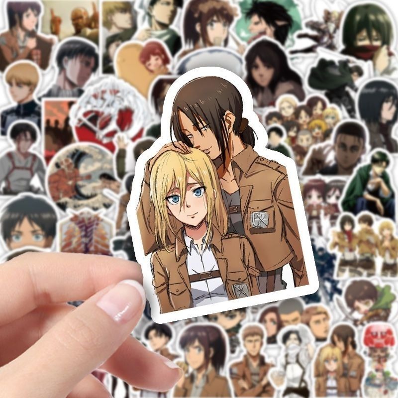 60Pcs Attack on Titan Anime St - огляд і ціна Laptop Accessories Aesthetic